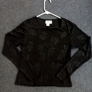 *VTG* Jananas sheer black top XL